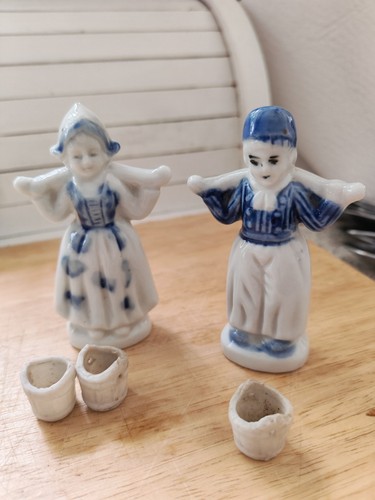 Vintage delftware style boy - vintage, delftware-style