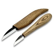 Hand-Forged Whittling Knives – Carbon Steel Blades, Ash Handles, Chip Carving