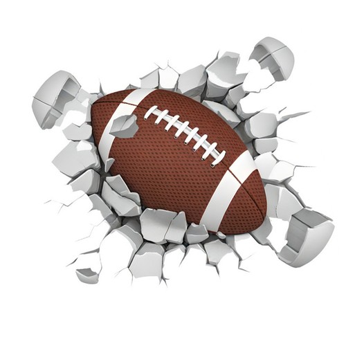 Football wall decal sports - wall,