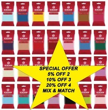 250g 500g 1kg 2.5kg RENSHAW Ready To Roll Icing Sugarpaste Fondant Mix & Match