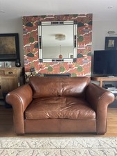  Leather Sofa, Brown, 2-Seater