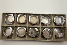 Lot of 10–NOS Valjoux 7733 Chronograph Cases with Crown and Pushers–Swiss Made