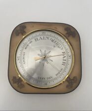 Vintage German Barometer Real Leather Case Round Face Used
