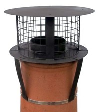 Chimney Flexible Flue Liner Pot Hanging Cowl To Fit 5" Flue Liner Black