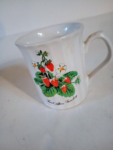 French alpine strawberry mug - french,