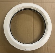 Fixed Non Opening White Round circle upvc window 600mm  unglazed 