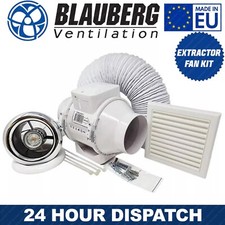 Blauberg  Turbo-E Bathroom Shower Fan Kit 4" 100mm with Timer & MR16 LED Light