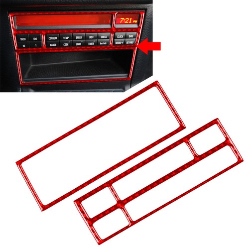 Carbon fiber red console radio - carbon,