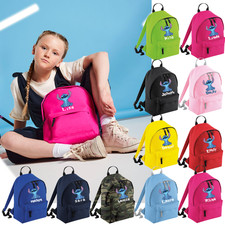 Personalised Stitch Backpack Kids Mini Rucksack Toddler Nursery Back School Bag