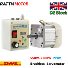 【UK】550W-2200W Brushless Servo Motor 220V With Speed Controller for CNC Lathe