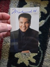 Autograph Muhammed Ali Postcard Size Photo Boxing Champion Best Ever