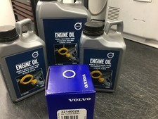 Genuine Volvo V40  2.0 Diesel Oil Filter+ Washer + 6ltrs of 0/w20 oil