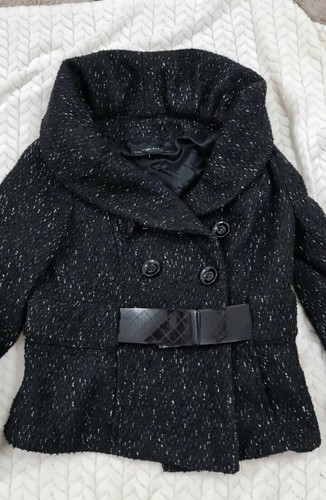 Zara winter coat grey - coat, grey/black
