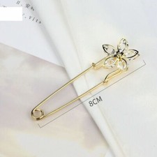 Headwear Pearl Gold Clip Pins Silk Scarf Neck Brooch Shawl Safe Muslim Hijab 