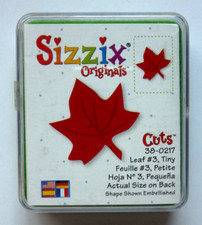 OFFER 1 Sizzix Originals small green LEAF #3 Die 38-0217 Autumn Leaves Wreath