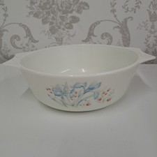 Vintage Pyrex Blue Iris Round