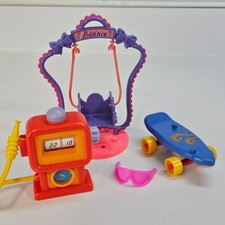 VINTAGE Silverlit Bonnie Doll Petrol Skateboard Swing Accessories Set 80s 1980s