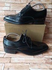 SAMUEL WINDSOR Shoes UK 9 Black Men's Leather Handmade Derby Formal Classic