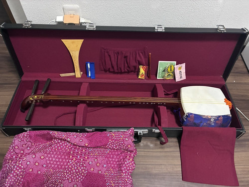Japanese shamisen hard case - japanese,