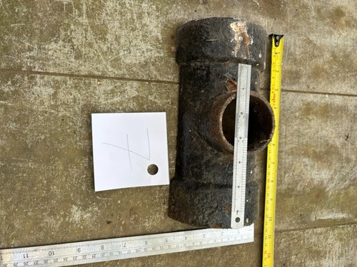 Vintage cast iron drain - drain, rain
