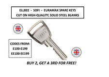 Euramax Ellbee Sofi Caravan Door Keys EE100 - EE199 / E100 - E199 FULL SETS ALSO