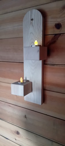 Handmade wooden wall sconce - handmade,