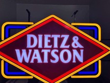Vintage Dietz & Watson Deli Sign,Philadelphia Neon Works Rare