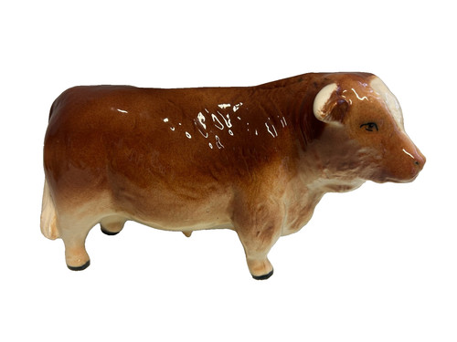 Vintage ceramic hereford bull - ceramic,