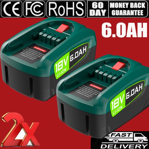 18v 0ah ion battery - 2x, 6.0ah