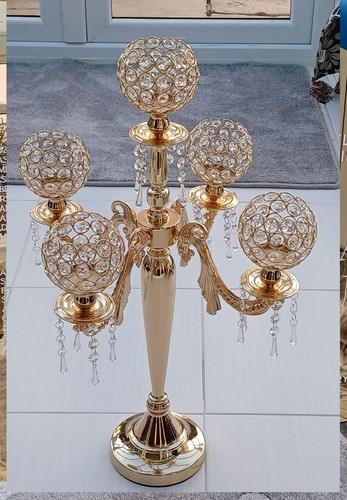 Arm gold crystal candelabra - 5,