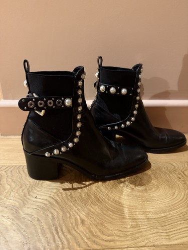 Zara leather ankle - zara,