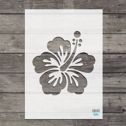 Hibiscus flower stencil home - flower,