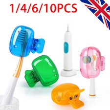 1/4/6x Toothbrush Head Covers Protector Cap Travel Portable Brush Pod Case UK