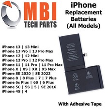 iPhone 13 12 Mini 11 Pro Max X XR XS 8 7 6S Plus 6 5 14 SE Replacement Battery