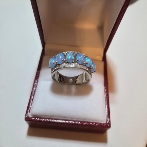 Blue opal zircon - blue, &
