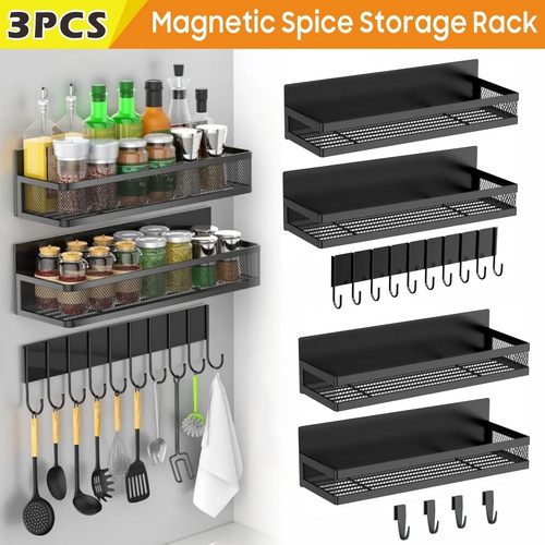 3pcs magnetic spice rack for - magnetic,