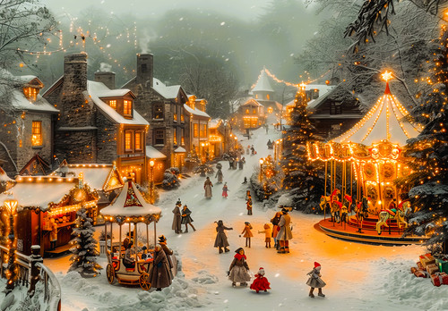 Victorian christmas village - christmas,