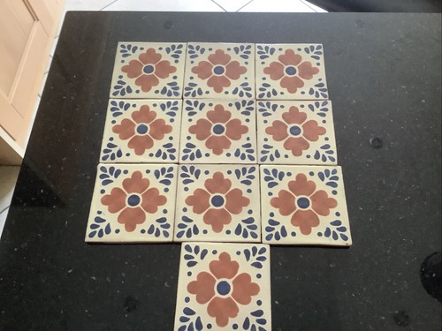 Mexican tiles set ten 10x10 - of,
