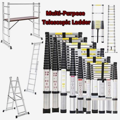 Folding telescoping ladder - folding,