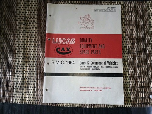Lucas service parts list - service, 1964