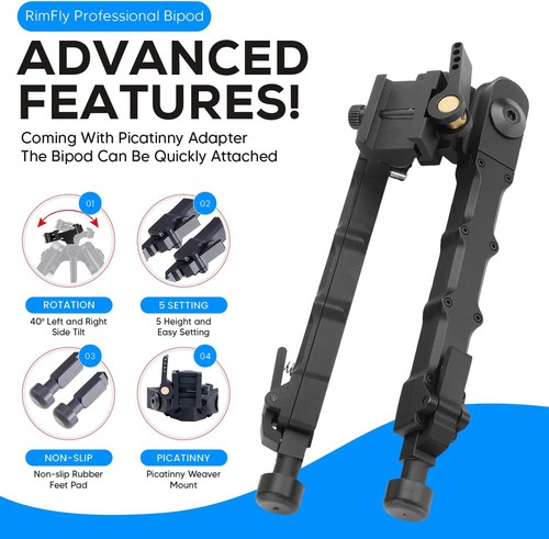 Adjustable rifle bipod - v9,