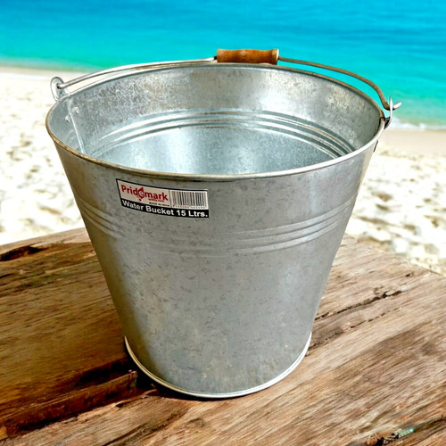 Metal bucket galvanised - bucket,