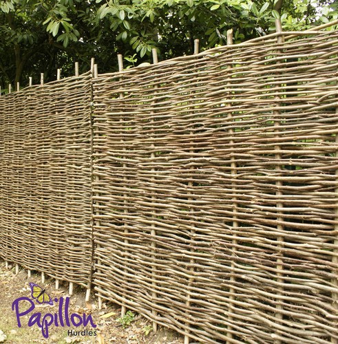 Woven hazel fence panels - hazel,