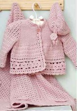 0600 Crochet Baby Girls Jacket