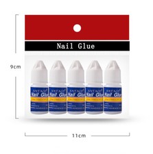 False Nail Glue 5x 3g Bottles
