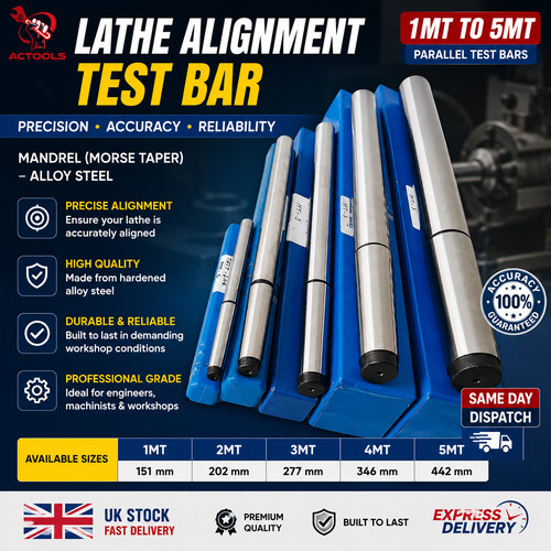 Lathe alignment test bar shank - lathe,