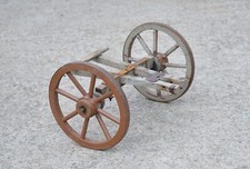old vintage small dog cart - front axle with wooden wheels 30.5 cm - FREE POST