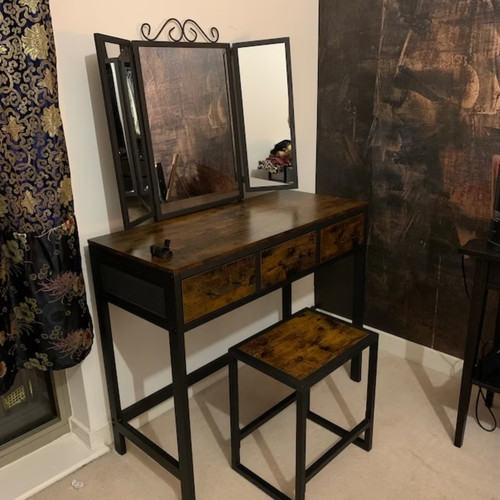 Retro vanity table and - and, stool