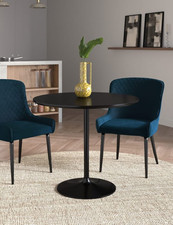 M&S Black Round Dining Table 4