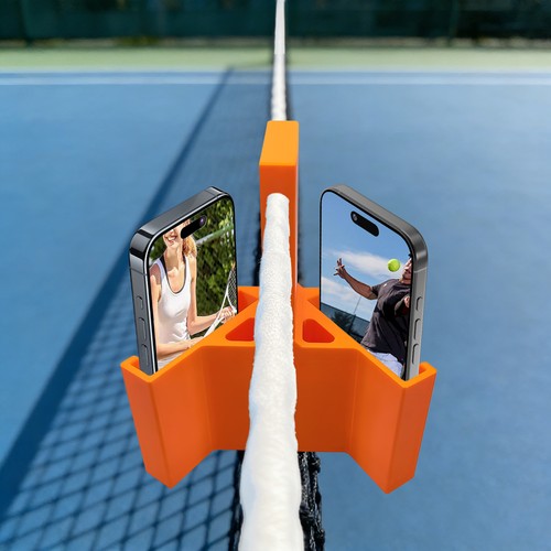 Tennis net phone holder - phone,